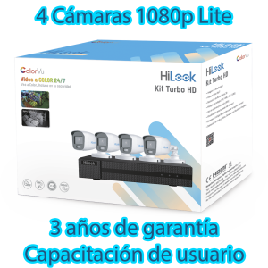 🔍🎥 Kit CCTV 4 cámaras TurboHD 1080p ColorVu 24/7