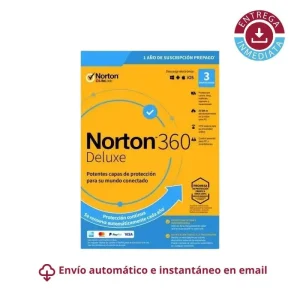 ✔️📲 Norton 360 Deluxe 3-Dispositivos + 25 GB nube - 1 año - Europa