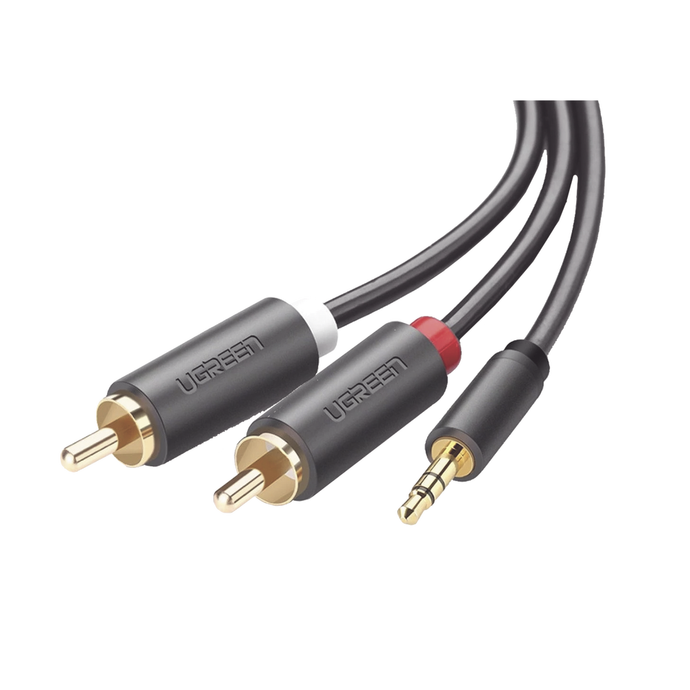 Cable Adaptador de 3.5mm Macho a 2 RCA Macho / 5 Metros (16.40 Pies) / Color Gris / Blindaje M?ltiple / ABS / Alta Calidad - Image 2