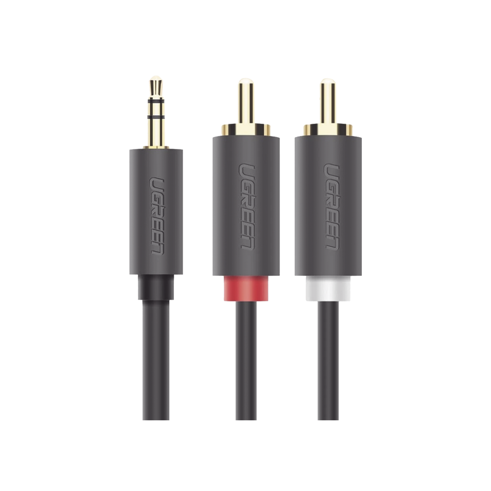 Cable Adaptador de 3.5mm Macho a 2 RCA Macho / 5 Metros (16.40 Pies) / Color Gris / Blindaje M?ltiple / ABS / Alta Calidad - Image 4