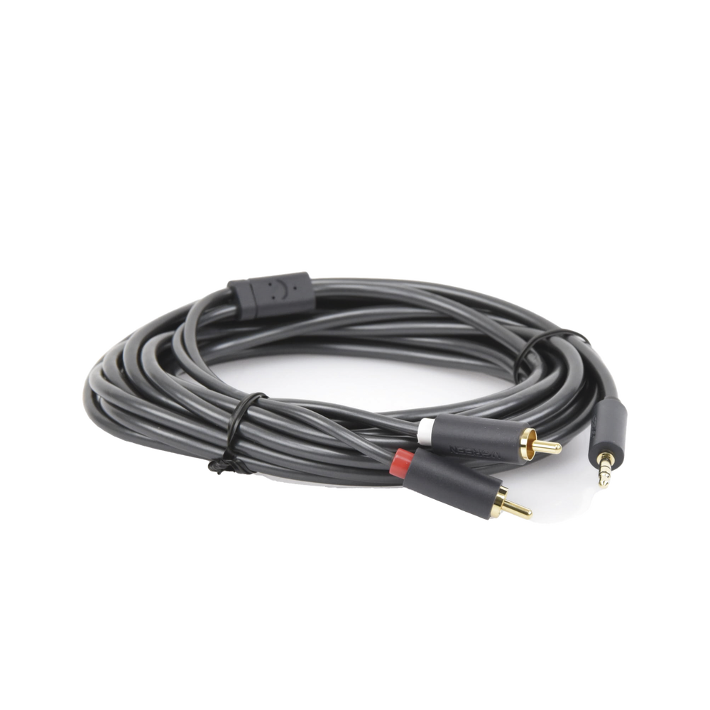 Cable Adaptador de 3.5mm Macho a 2 RCA Macho / 5 Metros (16.40 Pies) / Color Gris / Blindaje M?ltiple / ABS / Alta Calidad - Image 5