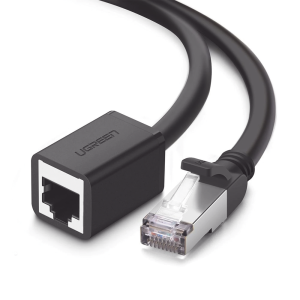 Cable de Extensi?n Cat6 RJ45 F/UTP / Macho a Hembra / 3 Metros (9.84 Pies) / M?todo de Conexi?n 568B / Velocidad de Transmisi?n 1000Mbps / Ancho de Banda del Canal 250MHz / Caja de Cobre / Negro