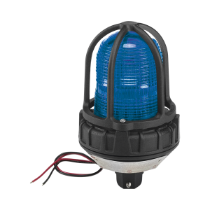 Luz estroboscópica para ubicaciónes peligrosas,  montaje tipo tubo, 12-24 VCD, color Azul