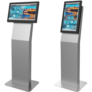 Montaje tipo Kiosko Para Pantallas Indoor Peerless-AV / Orientación Paisaje o Retrato / Base Plana Rectangular / Puertas Traseras con Seguridad / Gestión Interna de Cables / Compatible con Pantallas 15"-22"-32" / VESA 200x200