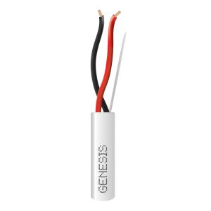 Bobina de 305 Metros (1000 Pies) de Cable 2 x 18 AWG / Riser / Blanco / Para Aplicaciones en Alarmas de Intrusi?n, Control de Acceso, Interfonos, TV Porteros, Automatizaci?n, Audio y Voceo.