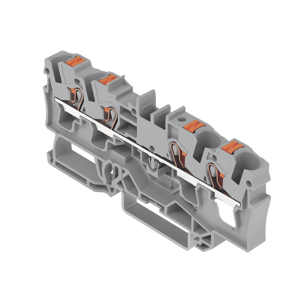 Borna de Paso / 4 Conductores / Push-in CAGE CLAMP® / 4 mm² / 32 A / 800 V / Carril DIN / ATEX IECEx / Prueba Ø4 mm - Image 2