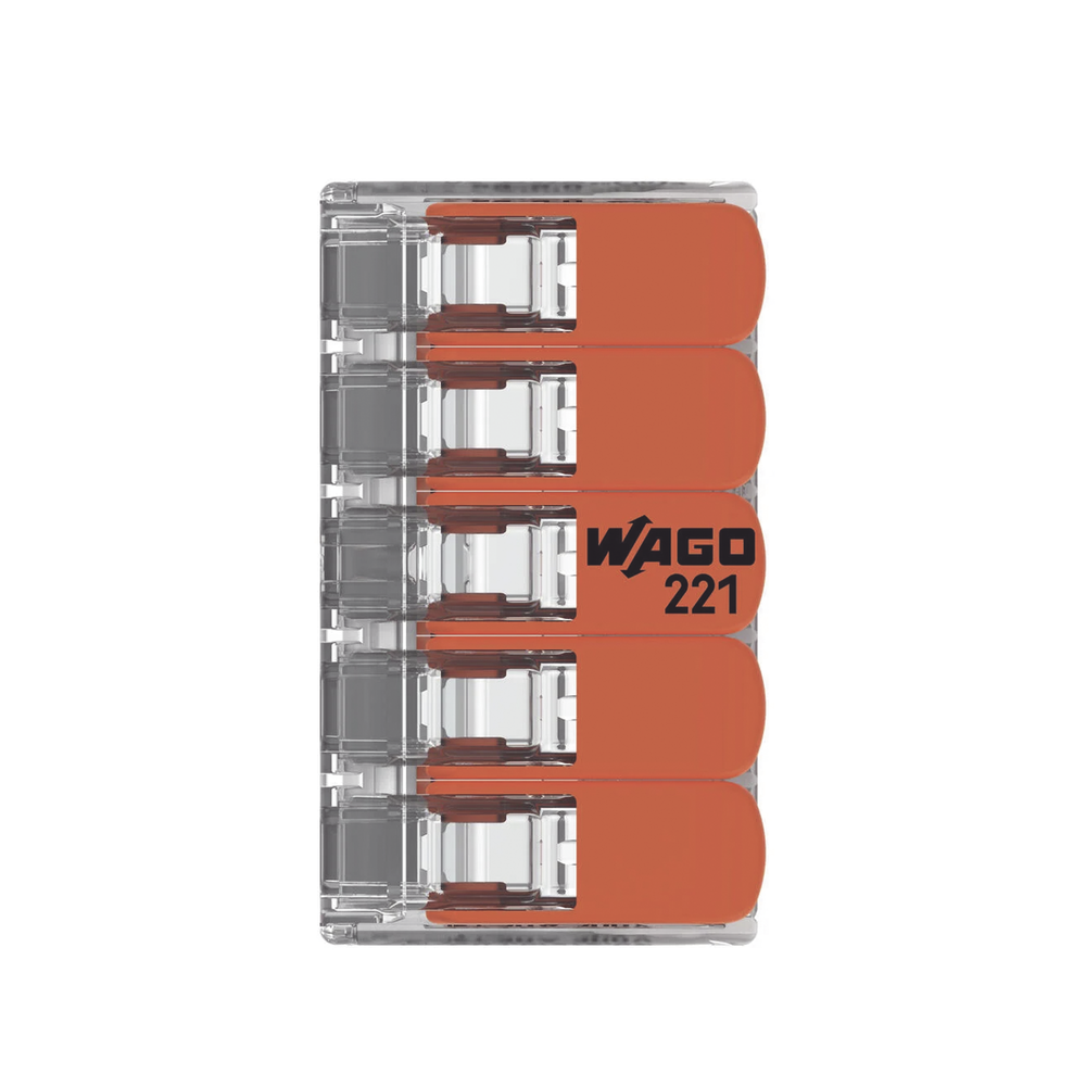 Conector Eléctrico / Borna de Conexión con Palancas / 5 Puntos / 6 mm² Máximo / 30A 450V / Transparente / CAGE CLAMP® / UL-ENEC-CB - Image 5