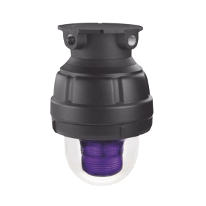 Luz estroboscópica a prueba de explosiones UL y cUL para Clase I, División 1, Grupo C y D; Clase I, División 2, Grupos A y B; Clase II, División 1, Grupos E, F y G; Clase III , 24 Vcd, color Magenta, montaje no incluido