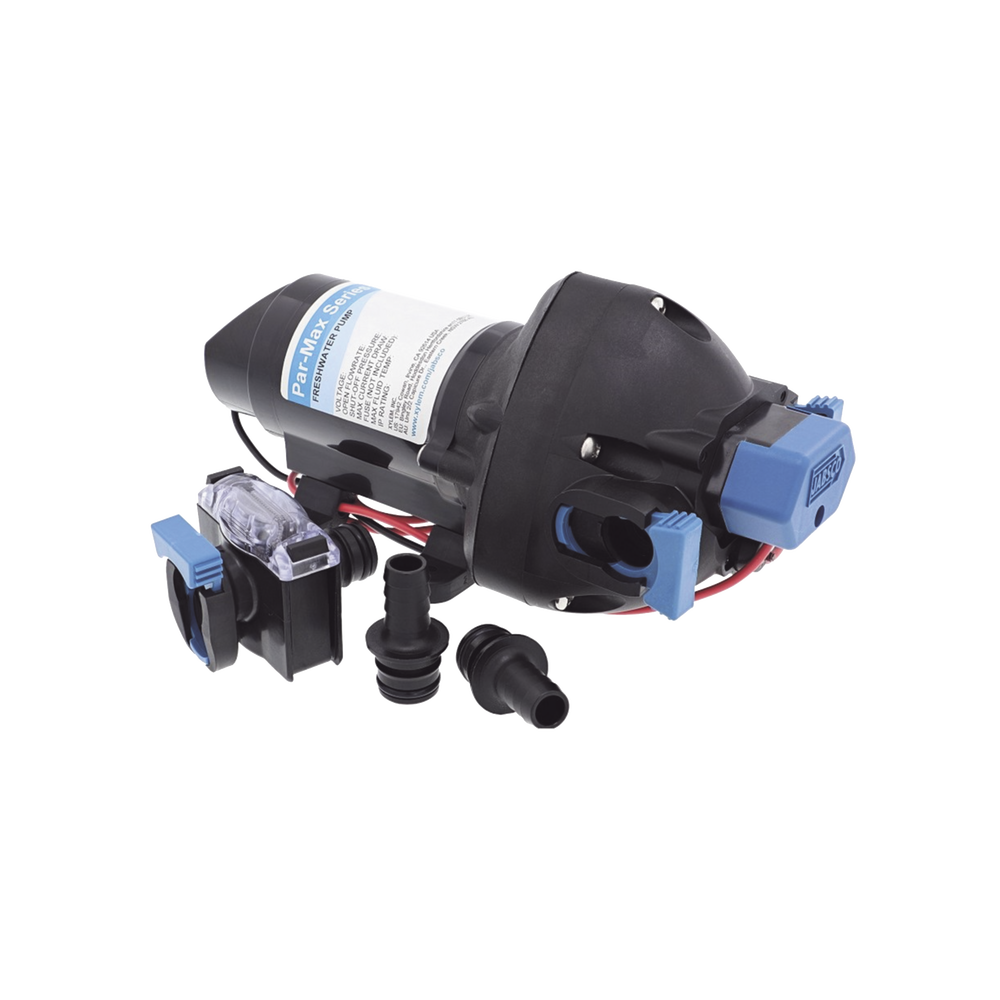 Bomba controlada por presión Par Max a 12 Vcd, caudal de 2 GPM, presión máxima 35 psi, para manguera de entrada con orificio de 38 mm (1½”), manguera de descarga con orificio de 25 mm (1”) - Image 2