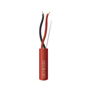 Carrete de Alambre 305 Metros (1000 Pies) / 2 x 16 AWG / Riser / Color Rojo / Tipo FPLR, CL3R, (UL) FT4 / Para Aplicaciones en Sistemas de Detección de Incendio y Sistemas de Evacuación