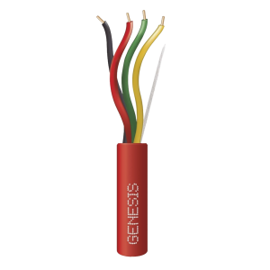 Carrete de Alambre 305 Metros (1000 Pies) / 4 x 16 AWG / Riser / Color Rojo / Tipo FPLR, CL3R, (UL) FT4 / Para Aplicaciones en Sistemas de Detecci?n de Incendio y Sistemas de Evacuaci?n