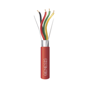 Bobina de 152 Metros (500 Pies) de Alambre / 4 x 18 AWG / Riser / Blindado / Tipo FPLR / Color Rojo / Para Aplicaciones en Sistemas de Detecci?n de Incendio y Sistemas de Evacuaci?n