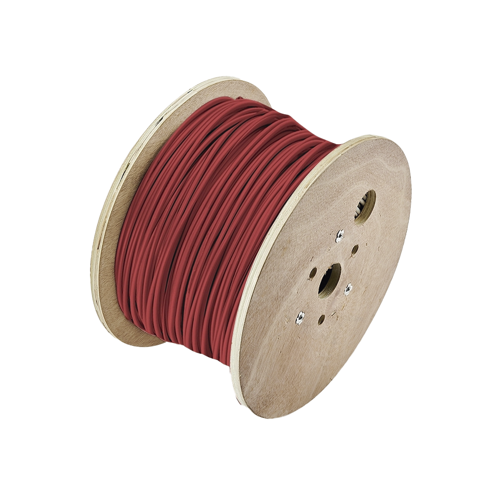 Bobina de 305 Metros (1000 Pies) de Alambre / 2 x 16 AWG / Riser / Para Aplicaciones de Incendio FPLR / Blindado S?lido Color Rojo - Image 2