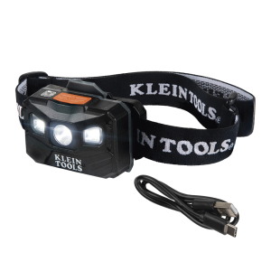 Lámpara Luz LED Frontal Recargable de 400 Lúmenes, Apagado Automático, con Correa de Tela, Adaptable y Ajustable a Gorros, Cascos, Cachuchas o directo a Frente Humana (Tipo Minero)