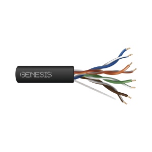 Bobina de Cable de 305 Metros (1000 Pies) UTP Cat6 RISER / Color Negro / UL, CMR SPNLS, Probado a 350 Mhz / Para Aplicaciones de CCTV, Redes de Datos, IP Megapixel, Control RS485