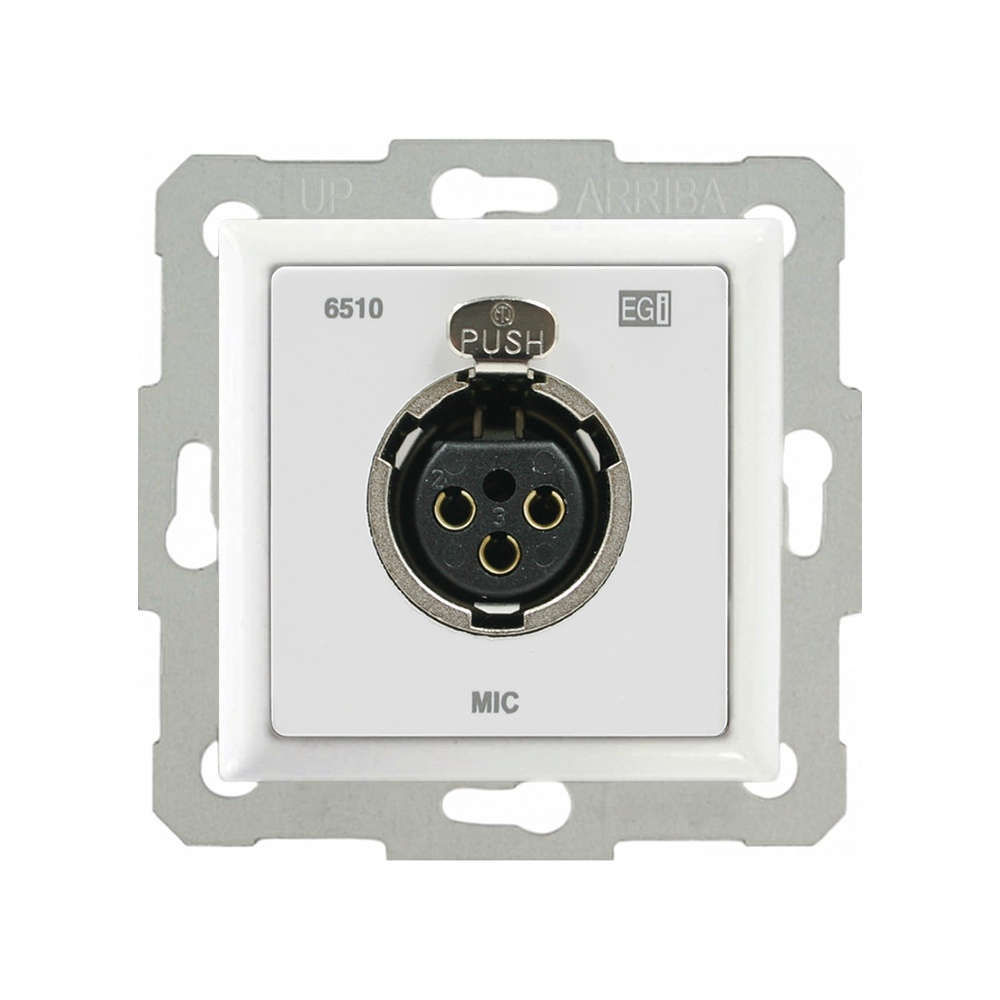 CONEXIÓN CAJA 60 MM. XLR HEMBRA DE PARED. BLANCO. - Image 2