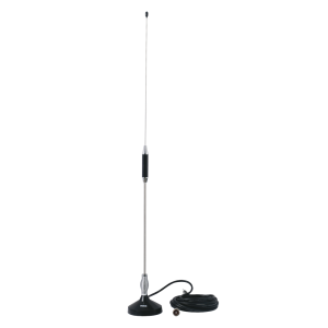 Antena Móvil para Rango de Frecuencia de Banda Civil (CB) 26.960 - 27.400 MHz.