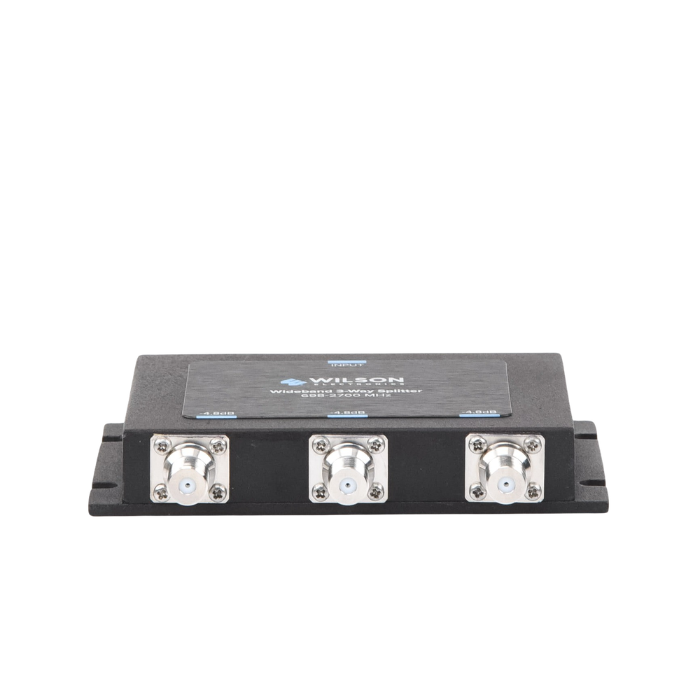 Divisor de potencia de 3 vías para la distribución de señal a tres antenas de servicio | 4.8 dB de pérdida por puerto | Conectores F hembra - Image 3