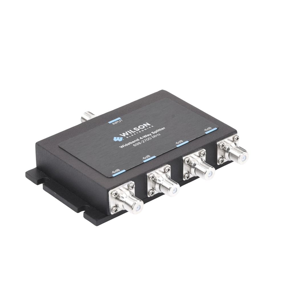 Divisor de potencia de 4 vías para la distribución de señal a dos antenas de servicio | 6 dB de pérdida por puerto | Conectores F hembra - Image 4