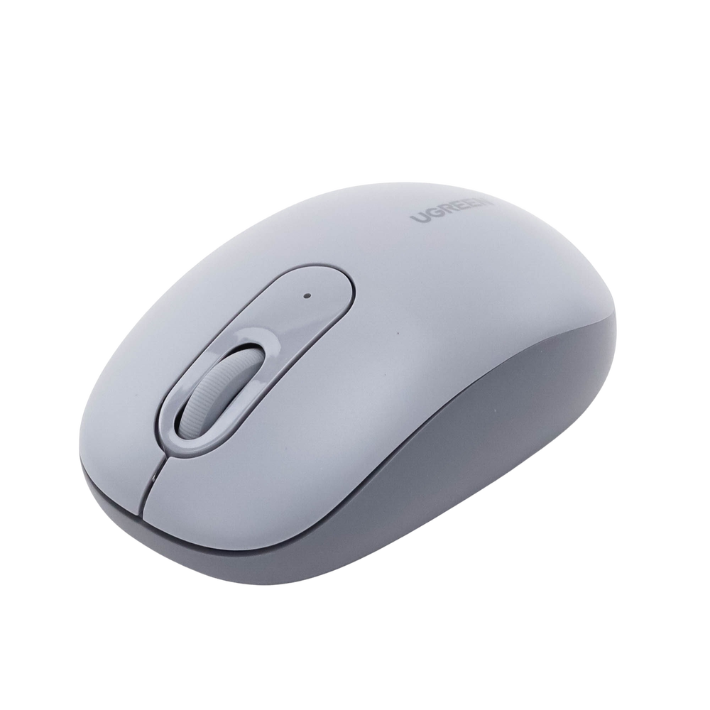 Mouse Inalámbrico 2.4G 800/1200/1600/2400 DPI | Función de 3 botones | Alcance 10m | Silencioso | Ergonómico | Anti-caída y Anti-interferencias | Batería Alcalina AA incluida | Color Grey. - Image 4