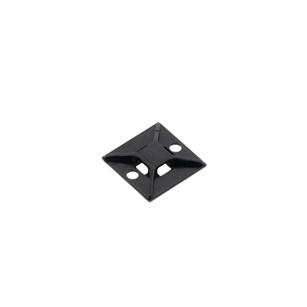 Montaje-Sujetador Para Cable de 4 vías, con Adhesivo Acrilico, 25.4 x 25.4mm (1in x 1in), Color Negro, Uso en Exterior, 1 pieza - Image 4