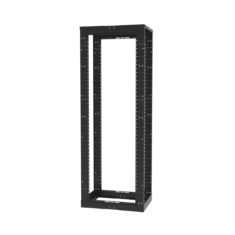Rack de Cuatro Postes Estándar de 19", Rieles Roscados #12-24, Profundidad Ajustable de 23 a 42 in, 45 Unidades de Rack, Color Negro - Image 3