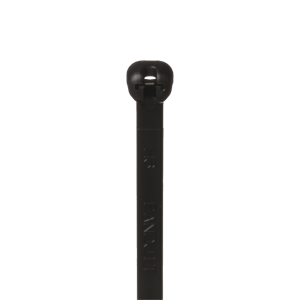 Cincho de Nylon 6.6 Dome-Top®, Con Lengüeta de Bloqueo de Acero Inoxidable, 203 mm largo x 4.7mm ancho, Color Negro, Exterior Resistente a Rayos UV, Paquete de 100pz