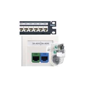 Casete de 125 Etiquetas Adhesivas, para Patch Panel, Face Plate o Cajas Superficiales, Para Identificaci?n 4 Puertos, Color Blanco