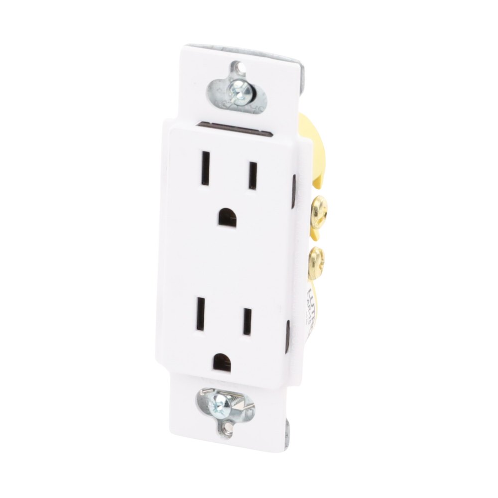 Tomacorriente receptáculo convencional 120V, 15A, color blanco. - Image 5
