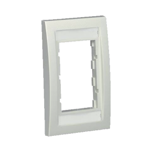 Marco de Placa Frontal Ejecutiva, Para Dos Insertos de 1/2 o Tres Insertos de 1/3, Color Blanco Mate