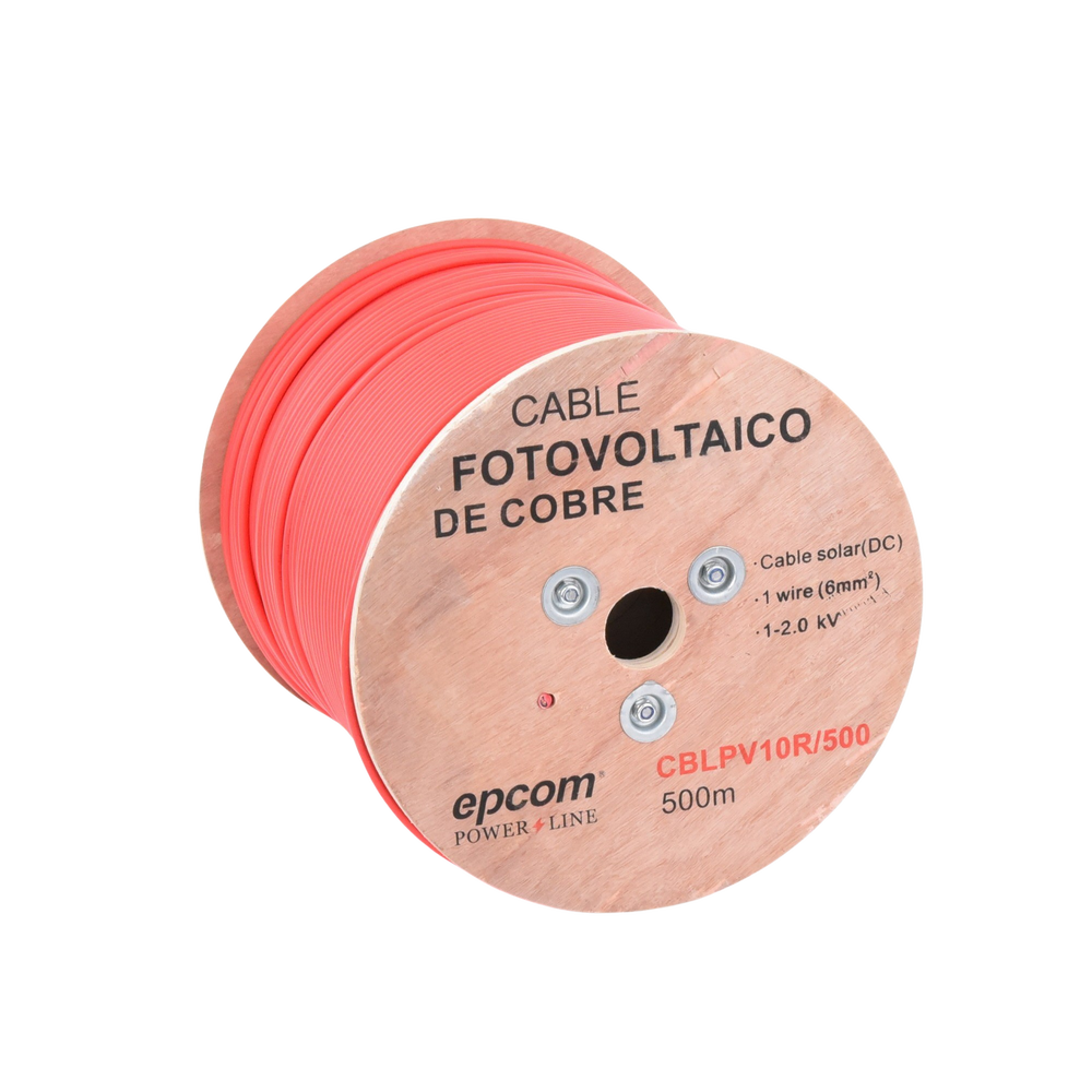 Carrete de 500 Metros / Cable Fotovoltaico Rojo / Material COBRE / 6mm² (10AWG) / 2000 Vcc - Image 2