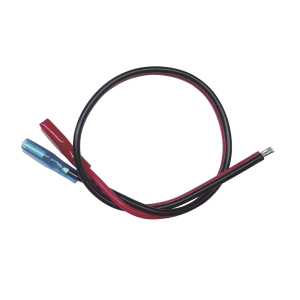 Cables en Paquete Dual / Cable Rojo y Negro / 30 cm (11.81 Pulgadas) / Terminal F1 en un Extremo / Puntas Libres en el Otro / Conexi?n a Bater?as de Respaldo