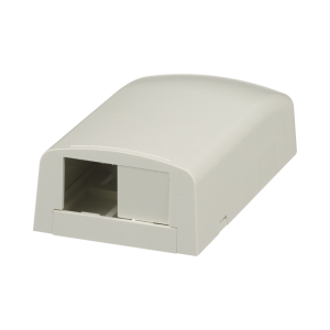 Caja de Montaje en Superficie, Para 2 M?dulos Mini-Com, Color Blanco Mate