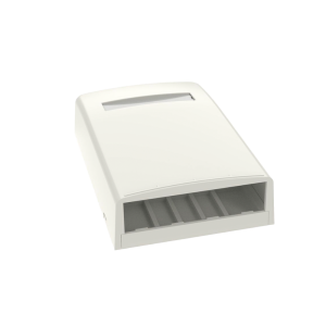 Caja de Montaje en Superficie, Para 4 M?dulos Mini-Com, Color Blanco Mate