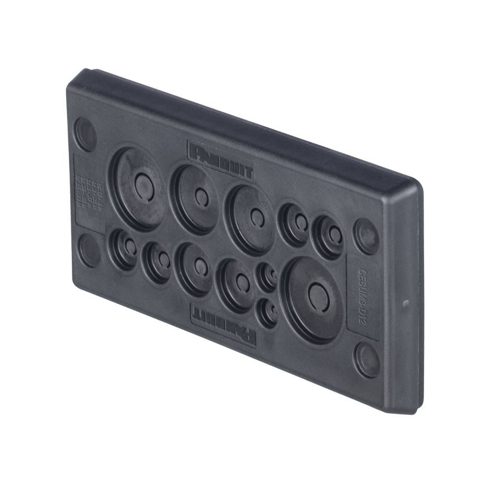 Pasacables Rectangular de Membrana, IP66, 3.39" x 1.42", 12 orificios, para Cables no Terminados. Color Negro - Image 3