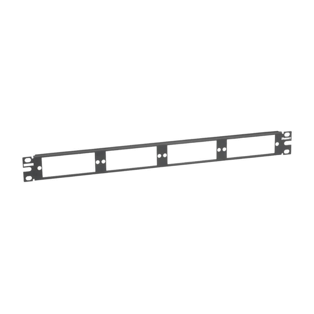Patch Panel de Fibra ?ptica, Para 4 Placas Acopladoras FAP o FMP, Color Negro, 1UR