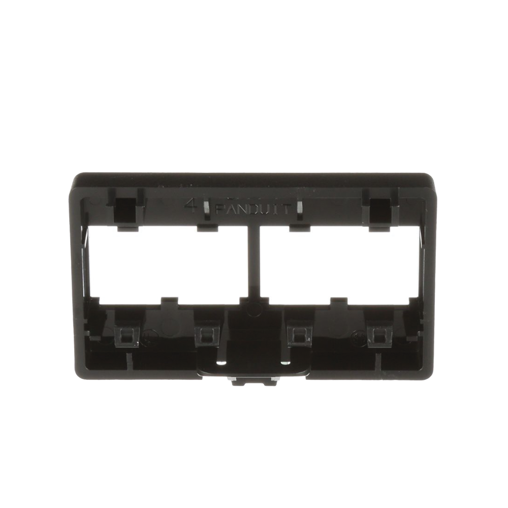 Placa de Mobiliario Modular Est?ndar, Salidas Para 4 Puertos Mini-Com, Color Negro - Image 4
