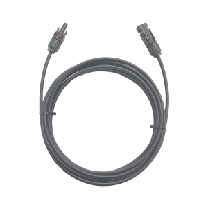 Cable Fotovoltaico / 1 metro / Color Negro / Calibre 10 AWG / Terminal MC4-Macho y Hembra en  ambos extremos