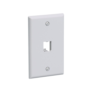 Placa de Pared Vertical Cl?sica, Salida Para 1 Puerto Mini-Com, Color Blanco