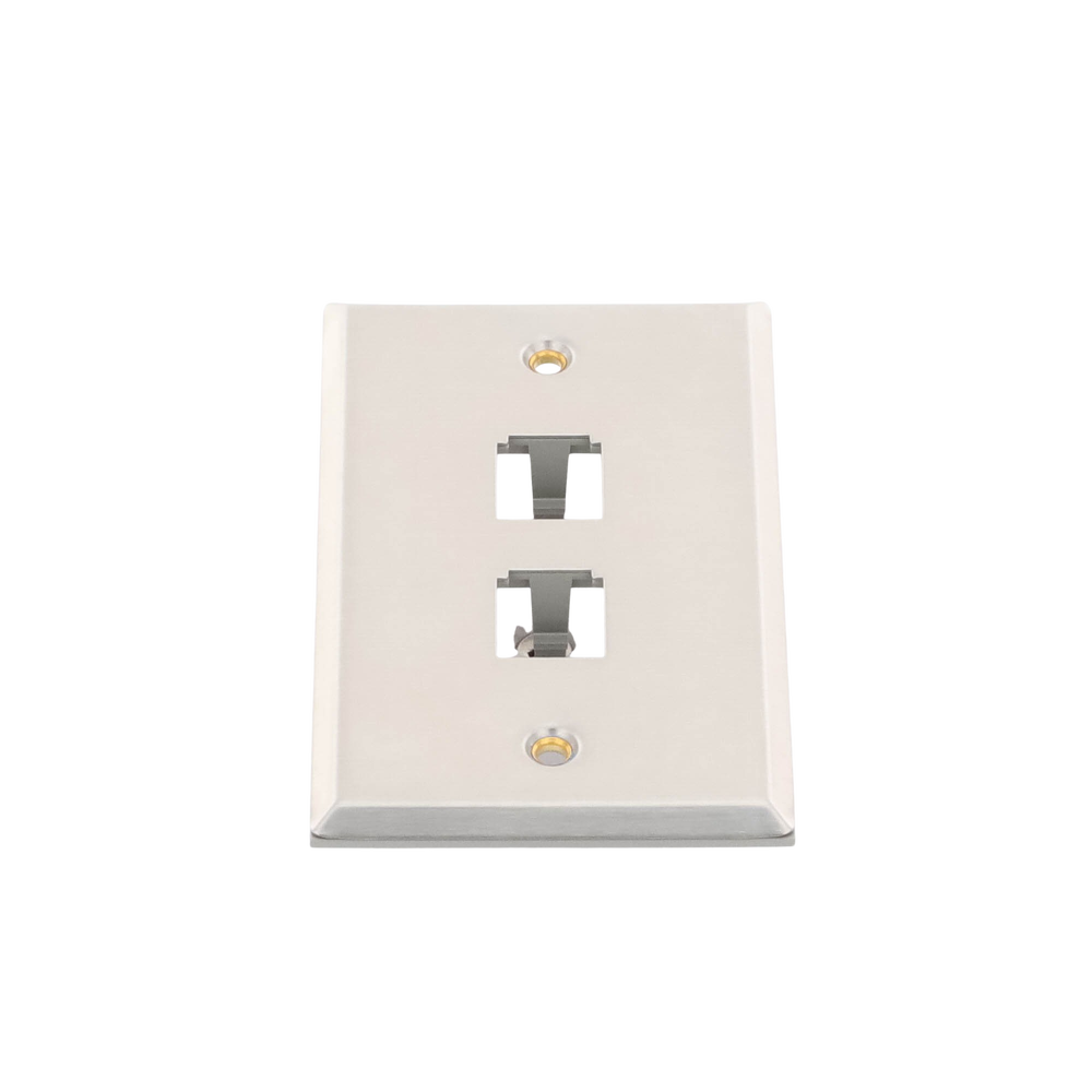 Placa de Pared Vertical, de Acero Inoxidable, Salida Para 2 Puertos Mini-Com - Image 5