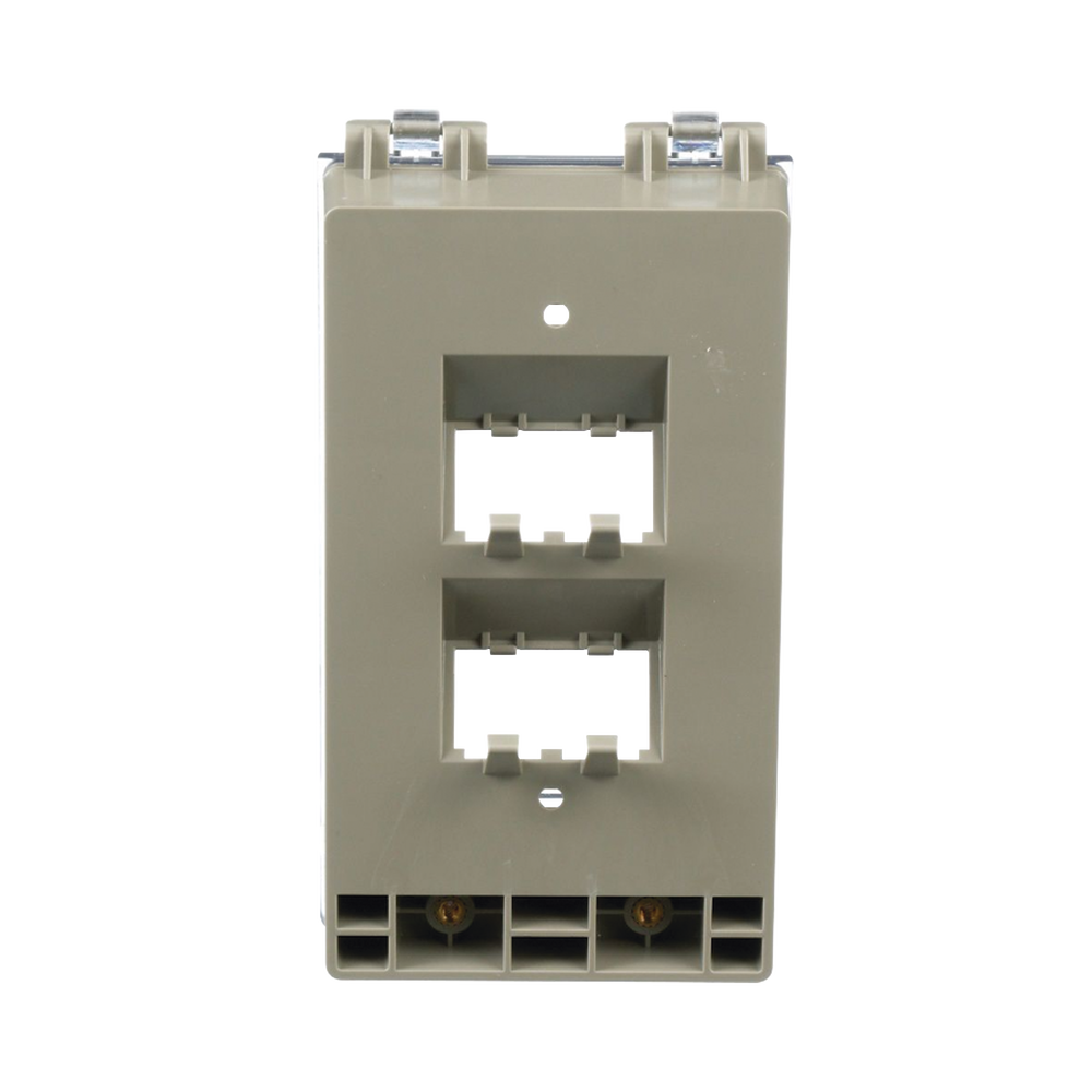 Placa de Pared Vertical, Resistente al Agua con Protecci?n IP56, Acepta 4 M?dulos Mini-Com, Color Gris - Image 2