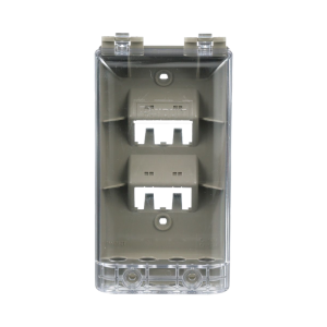 Placa de Pared Vertical, Resistente al Agua con Protecci?n IP56, Acepta 4 M?dulos Mini-Com, Color Gris