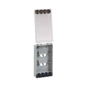 Placa de Pared Vertical, Resistente al Agua con Protecci?n IP56, Acepta 4 M?dulos Mini-Com, Color Claro