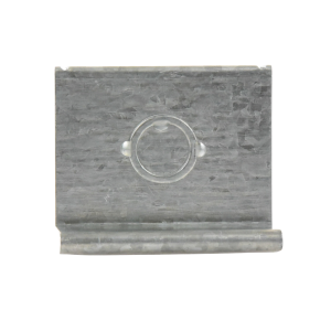 Placa salida a tubo automática con chequeador 1/2 y 3/4 de 66 mm, con acabado Electro Zinc