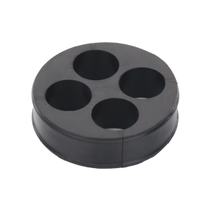 Inserto de Caucho de 4" Con Cuatro Orificios para Cable de 7/8 in
