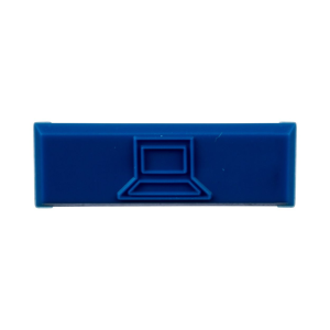 Paquete de 100 Iconos de Datos de Instalaci?n a Presi?n, Para Jacks Mini-Com de Panduit, De Pl?stico, Color Azul