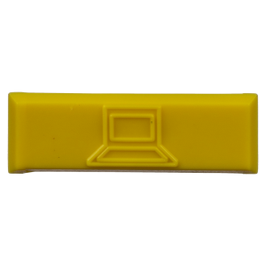 Paquete de 100 Iconos de Datos de Instalaci?n a Presi?n, Para Jacks Mini-Com de Panduit, De Pl?stico, Color Amarillo