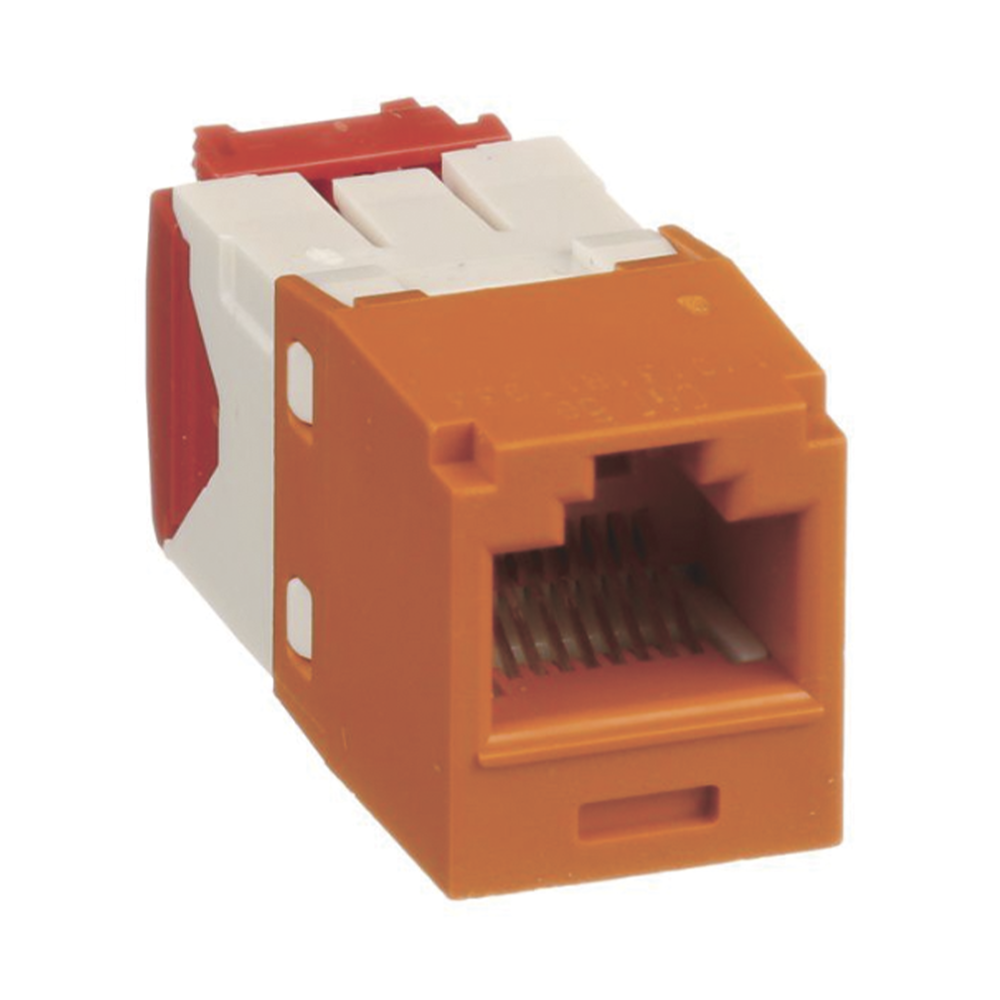 Conector Jack RJ45 Estilo TG, Mini-Com, Categor?a 5e, de 8 Posiciones y 8 Cables, Color Naranja - Image 3