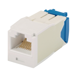 Conector Jack RJ45 Estilo TG, Mini-Com, Categor?a 6A, de 8 Posiciones y 8 Cables, Color Blanco