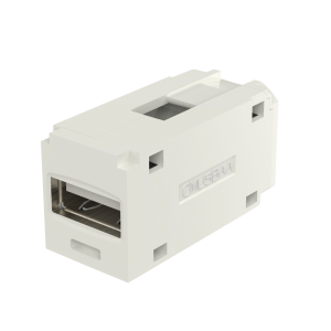 M?dulo Acoplador USB 2.0, Hembra a Hembra, Tipo Mini-Com, Color Blanco Mate